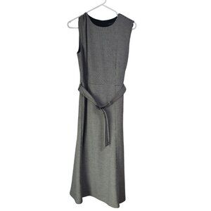 Ann Taylor Black and White Checkered Midi Dress